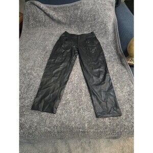 INC International Concepts Black Faux Leather Pants Size 8